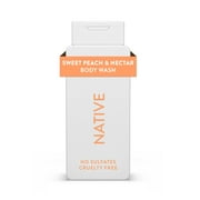 Native Body Wash, Sulfate Free, Sweet Peach & Nectar, for Women and Men, 18 oz