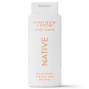 Native Body Wash, Sweet Peach & Nectar, Sulfate Free, for Women & Men, 18 fl oz