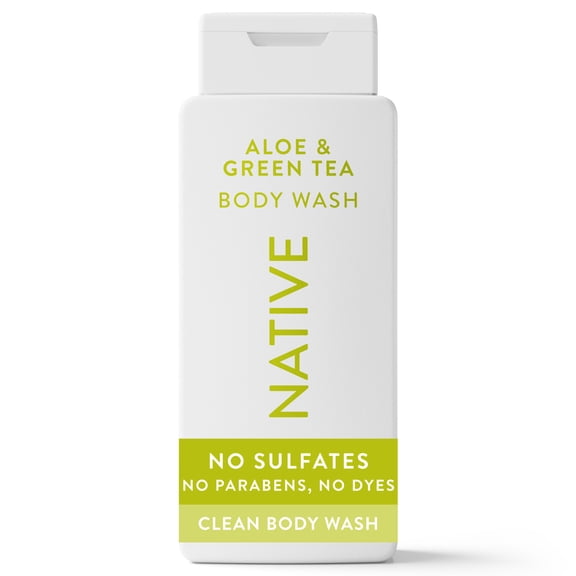 Native Body Wash, Sulfate Free, for Women & Men, Aloe & Green Tea, 18 fl oz