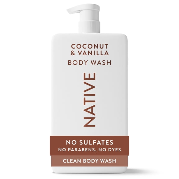Native Body Wash, Coconut & Vanilla, Sulfate Free, 36 fl oz