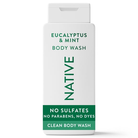 Native Body Wash for Women & Men, Sulfate Free, Eucalypts & Mint, 18 fl oz