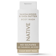 Native Body Wash, Sandalwood & Shea Butter, Sulfate Free, for Women & Men, 18 fl oz