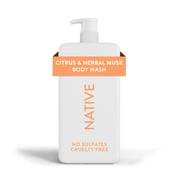 Native Body Wash, Sulfate Free, Sweet Peach & Nectar, for Women and Men, 36 oz