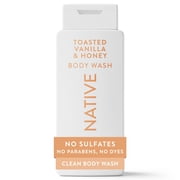 Native Body Wash Toasted Vanilla & Honey, for Women & Men, 18 fl oz