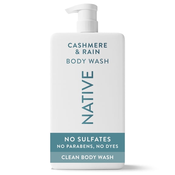 Native Body Wash, Sulfate Free, for Women & Men, Cashmere & Rain, 36 fl oz