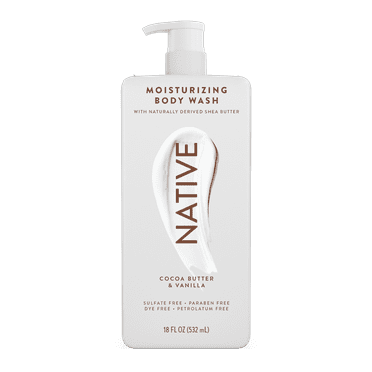 Native Cocoa Butter & Vanilla Moisturizing Body Wash 18 oz