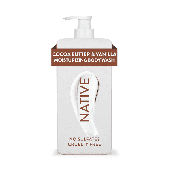Native Cocoa Butter & Vanilla Moisturizing Body Wash 18 oz