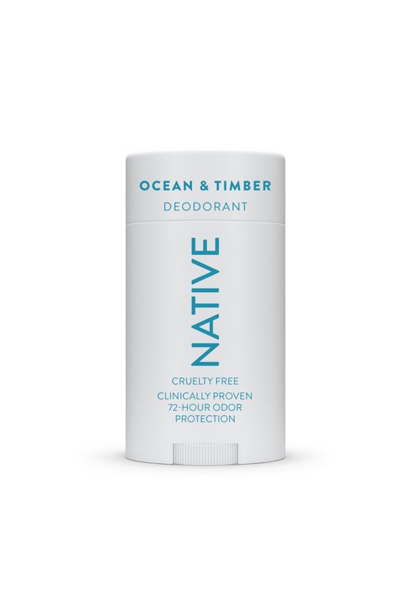 Aluminum Free Deodorant For Men, 72 Hour Solid Deodorant Stick, Ocean & Timber, 3.1oz