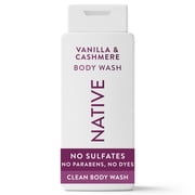 Native Body Wash, Sulfate Free, Naturally Derived Ingredients, 24hr Freshness, Vanilla & Cashmere, 18 fl oz