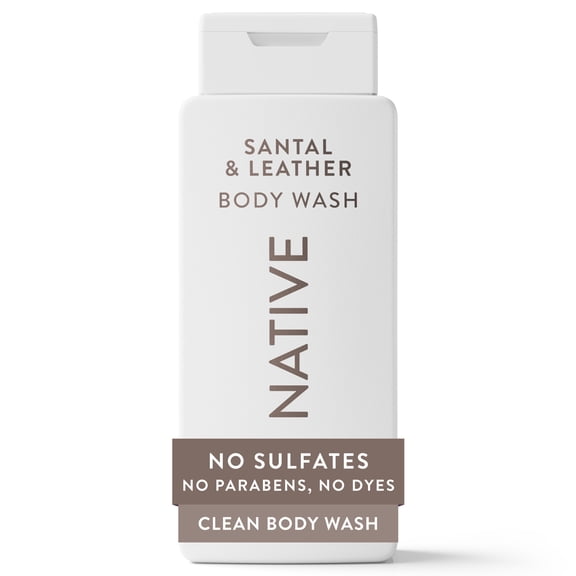 Native Body Wash, Santal & Leather, Sulfate Free, for Women & Men, 18 fl oz
