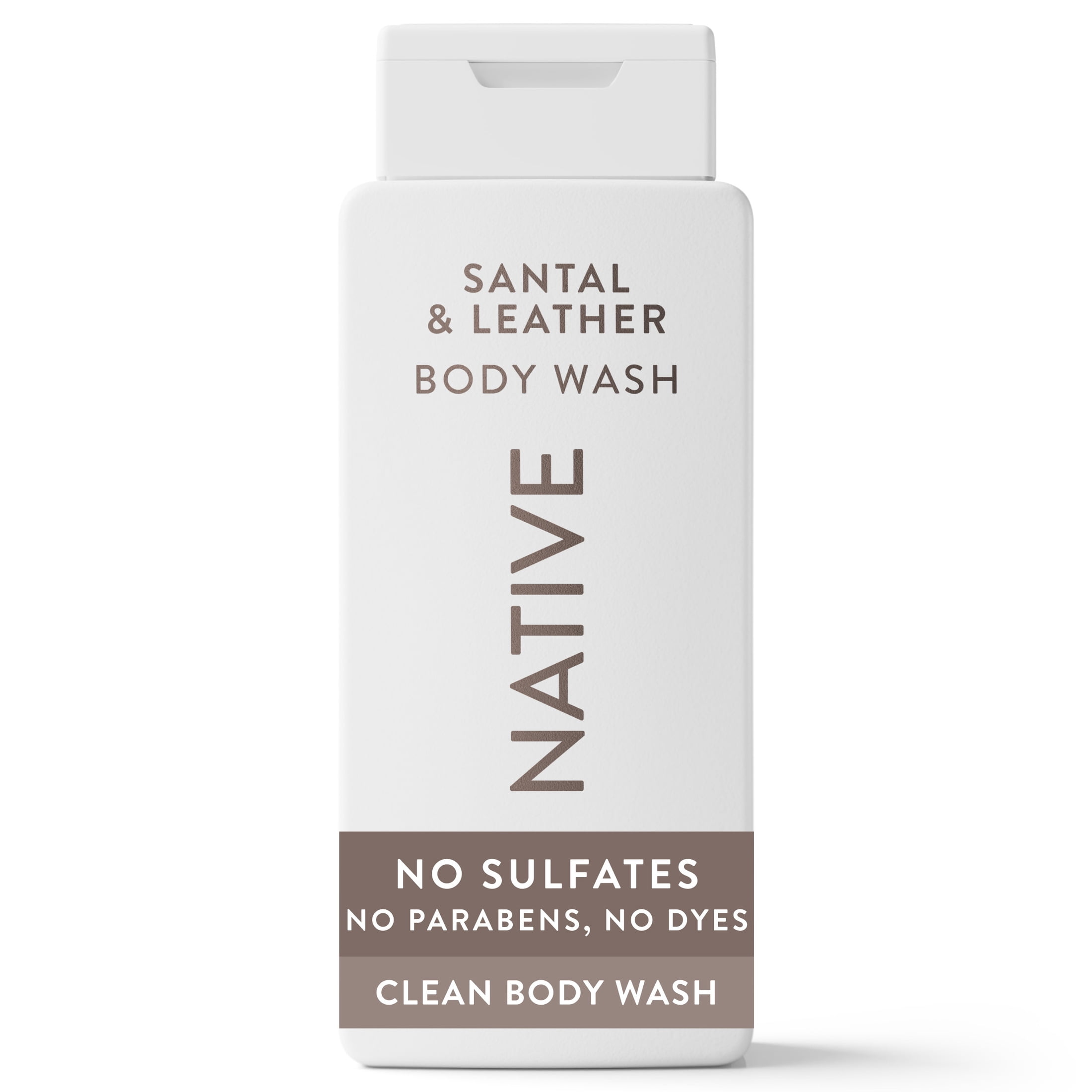 Native Body Wash for Women & Men, Sulfate Free, Santal & Leather,  18 fl oz
