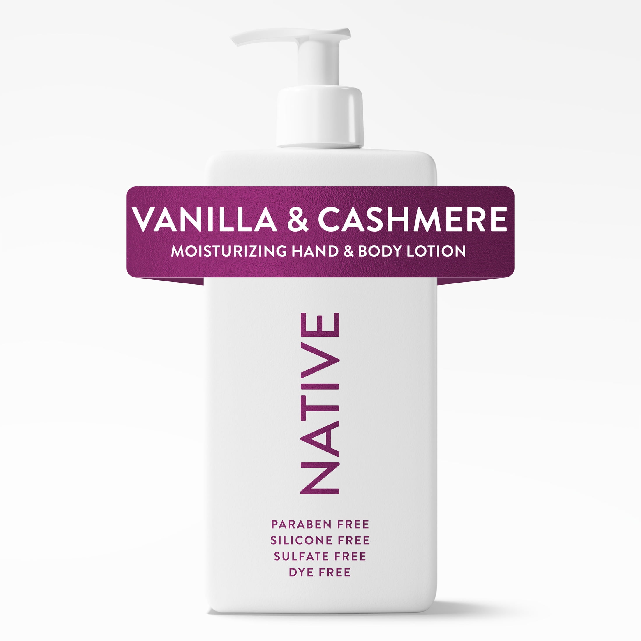 Native Moisturizing Body Lotion, Vanilla & Cashmere, Daily Dermatologist Tested for Sensitive Skin, for Women & Men, 16.5 fl oz