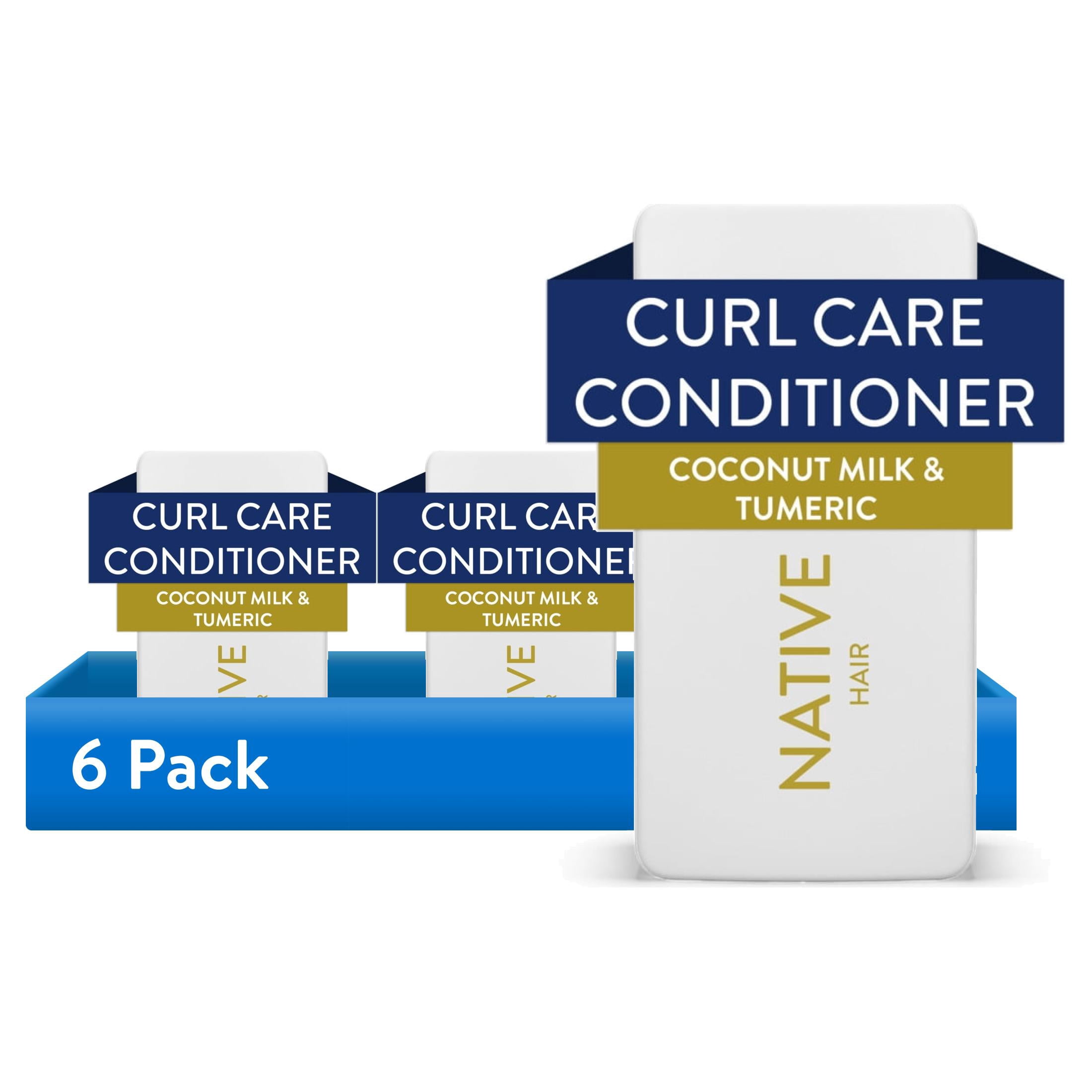 (6 pack) Native Curl Care Conditioner Coconut Milk and Turmeric 16.5 fl oz