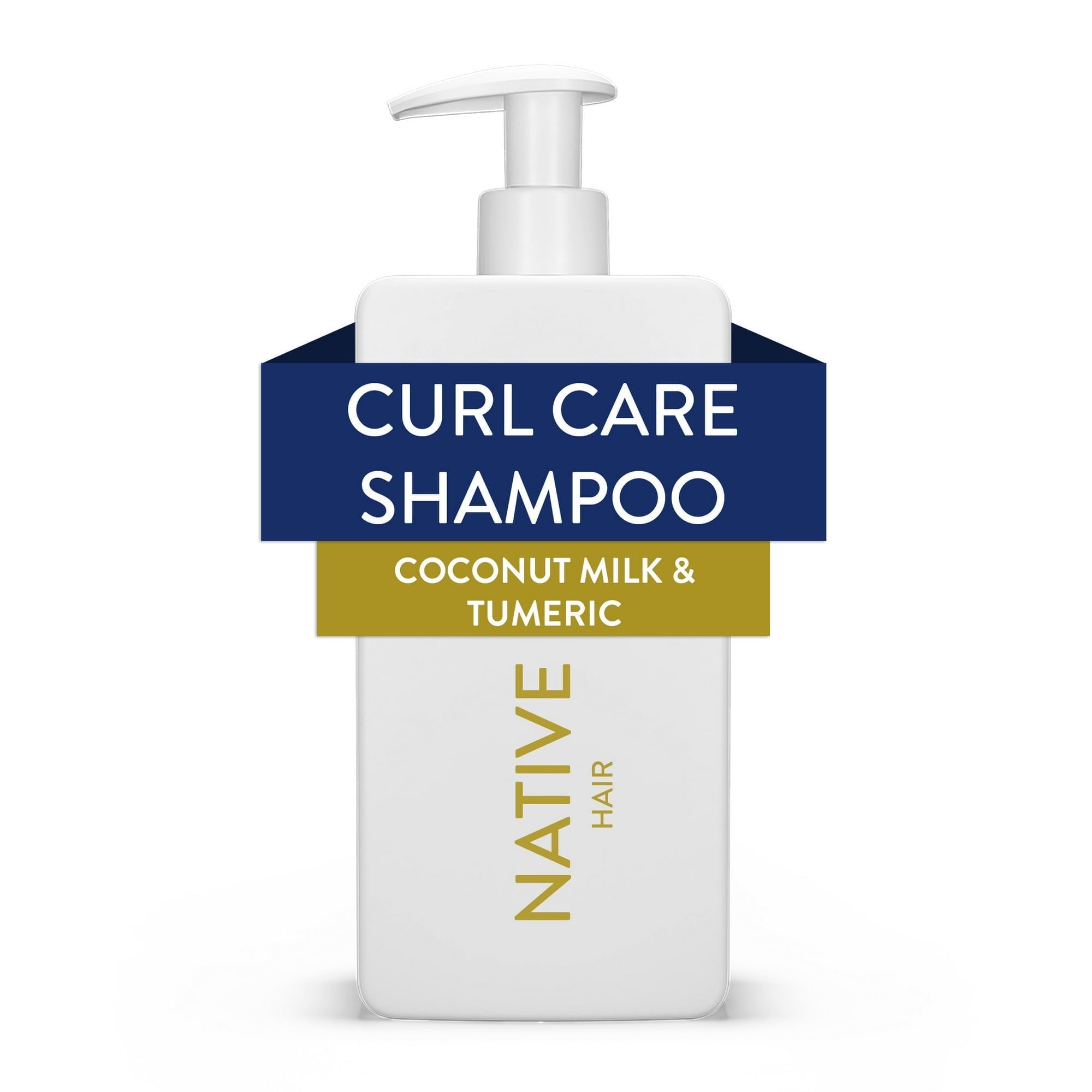 Native Curl Care Shampoo, Coconut Milk & Turmeric, Sulfate Free, for Women and Men, 16.5 oz ( 3 Pack )