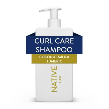 Native Curl Care Shampoo, Coconut Milk & Turmeric, Sulfate Free, for Women and Men, 16.5 oz