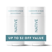 Native Twin Pack Cashmere & Rain Deodorant, 2 Count, 2.3 oz