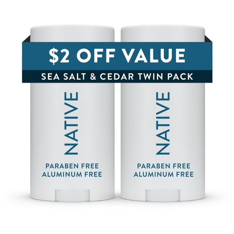 Native Sea Salt & Cedar デオドラント75g×2個 Native Deodorant | Sea Salt & Cedar | Vegan & Cruelty Free