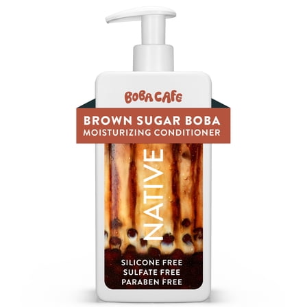 Native Moisturizing Conditioner, Limited Edition Brown Sugar Boba, Silicone Free Conditioner for Women and Men, Boba Café, 16.5 fl oz