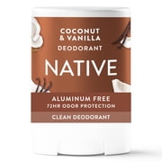 Native Deodorant For Men & Women, Aluminum Free, Travel Sized, Coconut & Vanilla, 0.5 oz