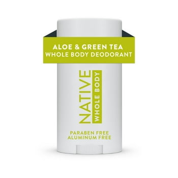 Native Deodorant, Aluminum Free, Aloe & Green Tea Sensitive Whole Body Deodorant 2.4 oz