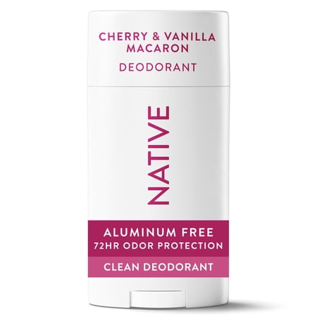Native Deodorant for Women and Men, Aluminum Free, Cherry & Vanilla Macaron, 2.65 oz
