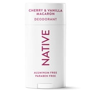 Native Deodorant for Women and Men, Aluminum Free, Cherry & Vanilla Macaron, 2.65 oz