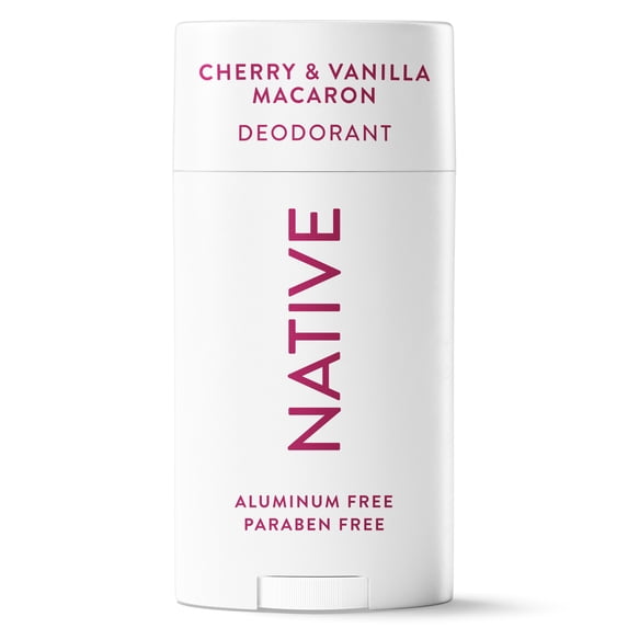 Native Deodorant, Aluminum Free, Cherry & Vanilla Macaron, Deodorant for Women and Men, 2.65 oz