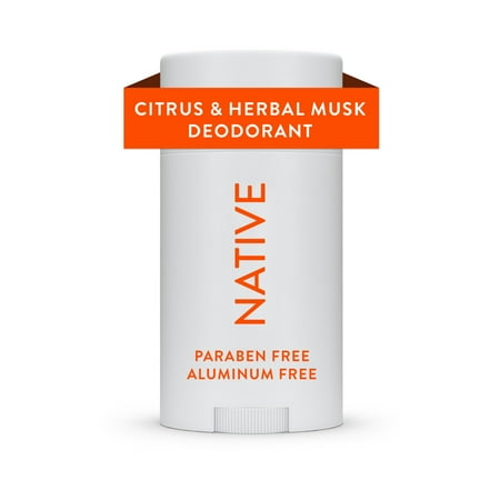 Native Deodorant, Aluminum Free, Citrus & Herbal Musk, Deodorant for Men and Women, 2.65 oz