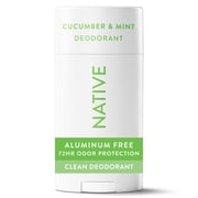 Native Deodorant, Aluminum Free, Cucumber & Mint, for Women and Men, 2.65 oz