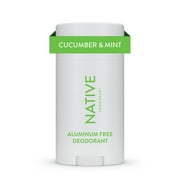 Native Deodorant, Aluminum Free, Cucumber & Mint, for Women and Men, 2.65 oz