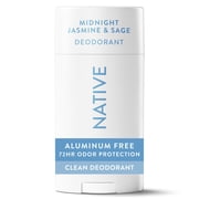 Native Deodorant, Aluminum Free, Deodorant for Women and Men, Midnight Jasmine & Sage, 2.65 oz
