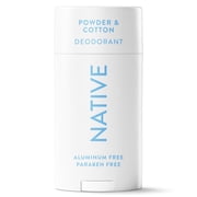 Native Deodorant, Aluminum Free, Powder & Cotton, for Women and Men, 2.65 oz