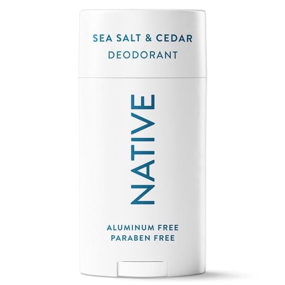 Native Deodorant, Aluminum Free, Sea Salt & Cedar, for Women and Men, 2.65 oz