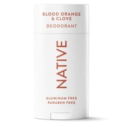 Native Aluminum Free Deodorant For Women, 72 Hour Solid Deodorant Stick, Blood Orange & Clove, 2.65oz