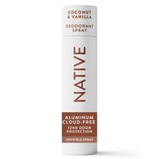 Native Deodorant & Body Spray, Aluminum Free, Coconut & Vanilla, for Women and Men, 3.5 oz