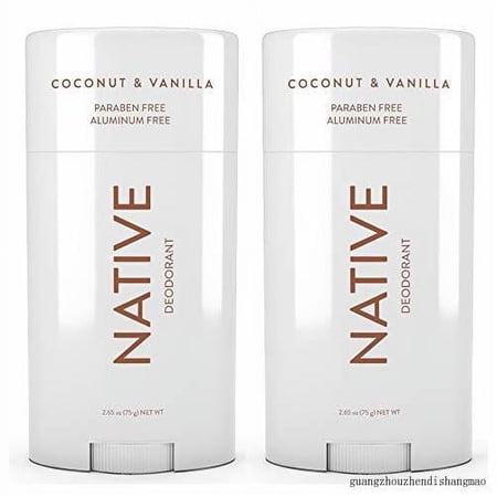 Native Deodorant Coconut & Vanilla, Aluminum And Paraben Free 2.65 Oz (2 Pack)