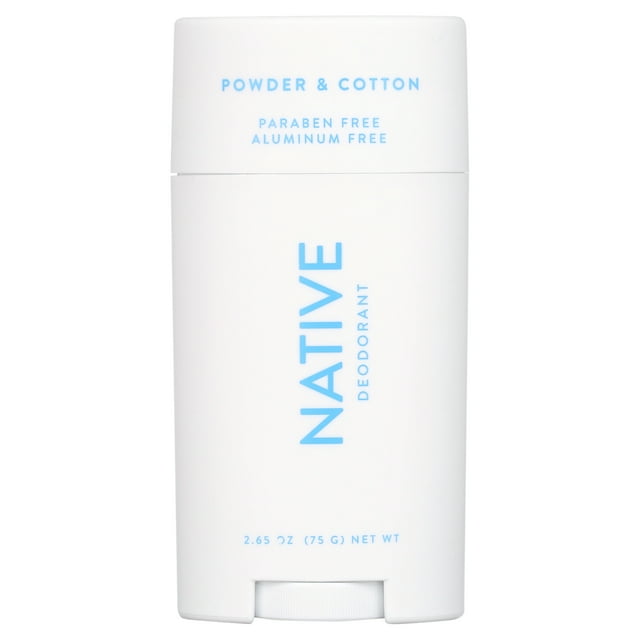 Native Deodorant, Powder and Cotton, Aluminum Free, 2.65 oz