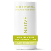 Native Sensitive Deodorant For Women, Aluminum Free Deodorant Stick, Aloe & Green Tea, 2.65oz