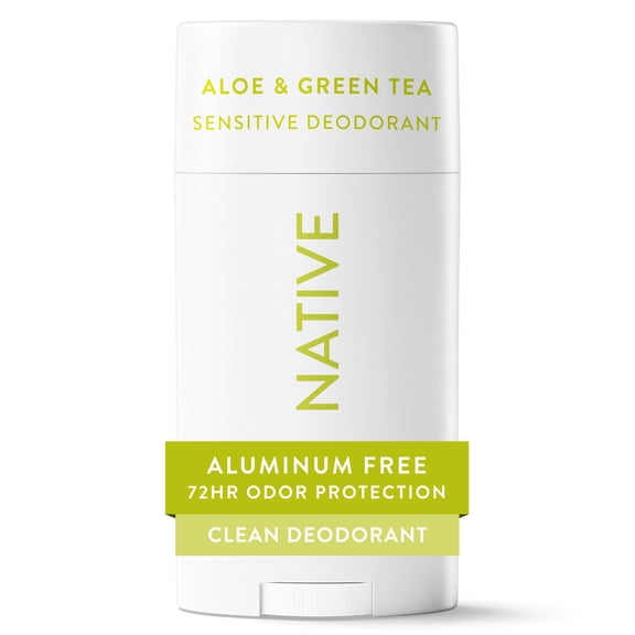 Native Sensitive Deodorant For Women, Aluminum Free Deodorant Stick, Aloe & Green Tea, 2.65oz