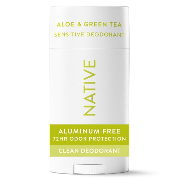 Native Sensitive Deodorant For Women, Aluminum Free Deodorant Stick, Aloe & Green Tea, 2.65 oz