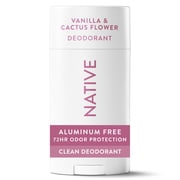 Native Deodorant For Women, Aluminum Free, Solid Deodorant Stick, Vanilla & Cactus Flower, 2.65 oz