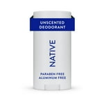 Native Deodorant Contains Naturally Derived Ingredients, 72 Hour Odor Control | Deodorant for Women and Men, Aluminum Free with Baking Soda, Coconut Oil and Shea Butter | Unscented