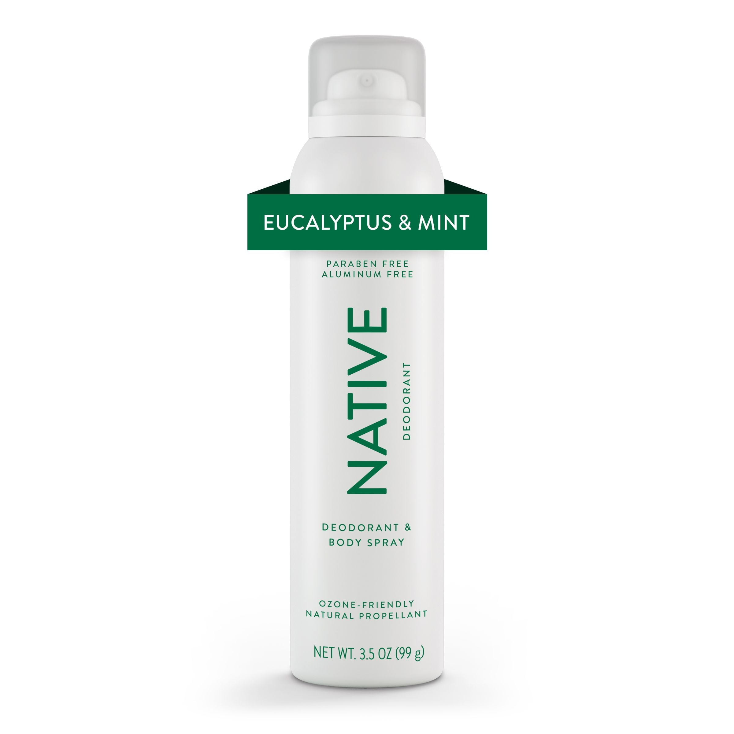 Native Deodorant and Body Spray, Eucalyptus & Mint, Aluminum-Free, for Women and Men, 3.5 oz