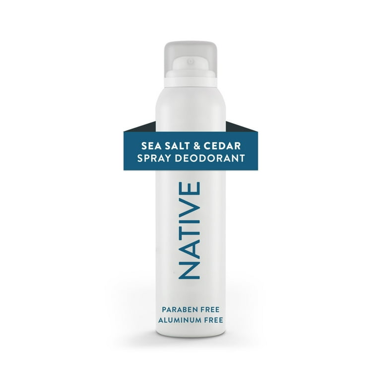 Native Sea Salt Cedar Deodorant Spray 3.5oz, 72-Hour Odor