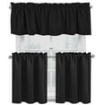 Native Fab Kitchen Window Curtain Tiers Valance Set 100% Cotton - Rod ...