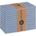thumbnail image 1 of Native Fab Reusable Houndstooth Cloth Napkin 18x18 Cotton Set of 12 - Ink Blue, 1 of 7