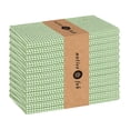 thumbnail image 1 of Native Fab Reusable Houndstooth Cloth Napkin 18x18 Cotton Set of 12 - Lemon Green, 1 of 10