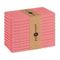 thumbnail image 1 of Native Fab Reusable Houndstooth Cloth Napkin 18x18 Cotton Set of 12 - Red, 1 of 7