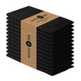 thumbnail image 1 of Native Fab Set of 12 Reusable Hemstitch Cloth Napkin 18x18 - Black, 1 of 6