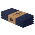 thumbnail image 1 of Native Fab Set of 4 Hemstitch Cloth Napkins 100% Cotton Reusable Daily Use - 18"x18" - Navy, 1 of 6
